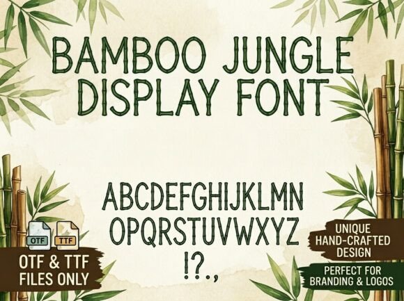 Bamboo Jungle: A Hand-Crafted Font for Tropical Branding