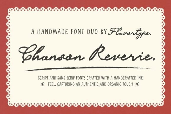 Chanson Reverie: A Handmade Font Duo with Heart