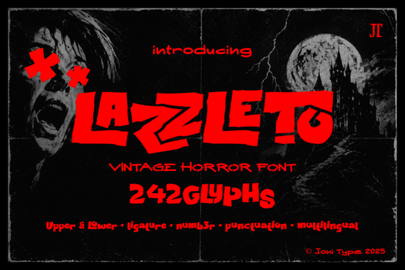 Lazzleto: The Vintage Horror Font That Demands Attention