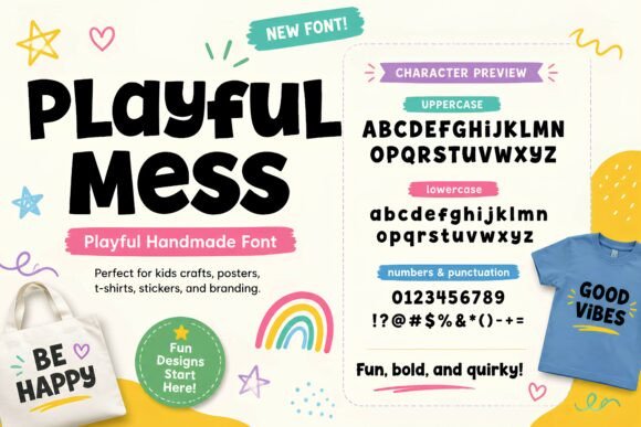 Playful Mess: The Handmade Display Font for Bold, Fun Designs