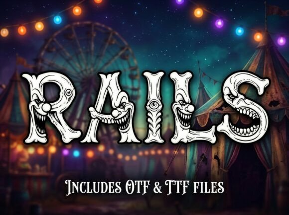 Rails: A Decorative Display Typeface for Bold Statements
