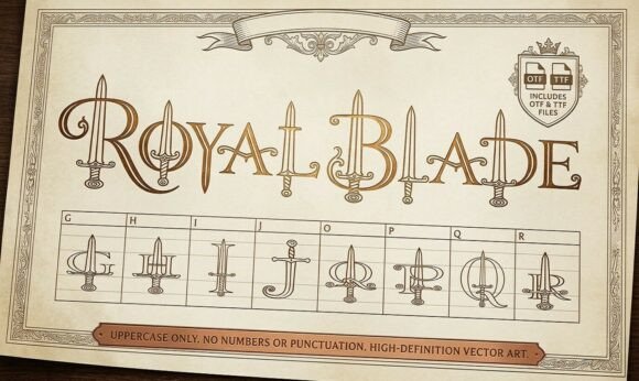 Royal Blade: Where Typography Meets Medieval Weaponry