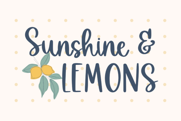 Sunshine & Lemons: A Handwritten Font for Your Creative Projects