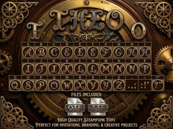 Theo: A Steampunk Typeface for Immersive Design