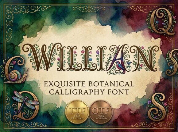 William: Where Victorian Botanical Art Meets Modern Typography