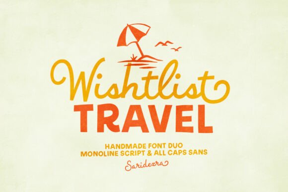 Wishlist Travel: A Handmade Font Duo for Festive Designs