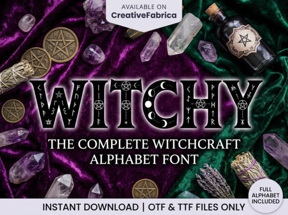 Witchy: Weaving Mystical Symbolism into Slab-Serif Typography